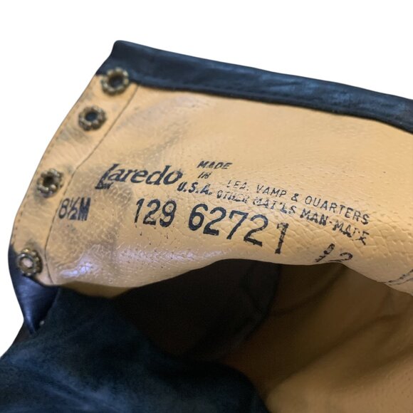 LAREDO Black Two Tone Leather ROPER Boots - Picture 5 of 5